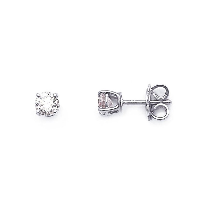 Orecchini collezione oro bianco con diamanti NATURALI caratura 0.08 colore G/H certificati