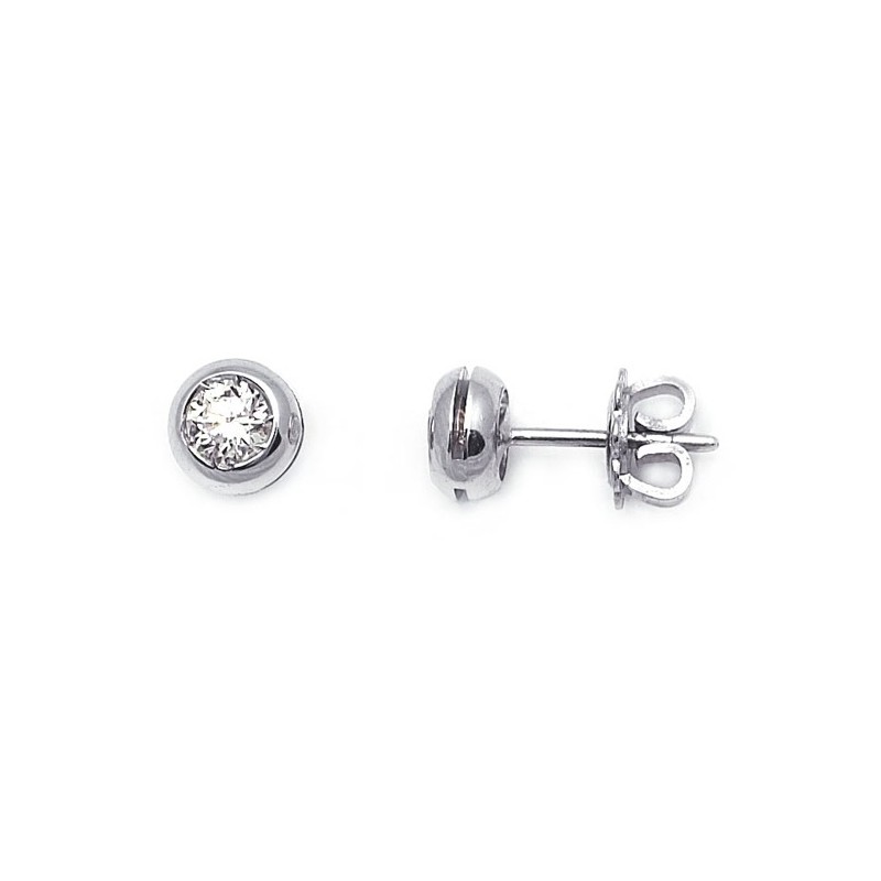 Orecchini collezione oro bianco con diamanti NATURALI caratura 0.06 colore G/H certificati