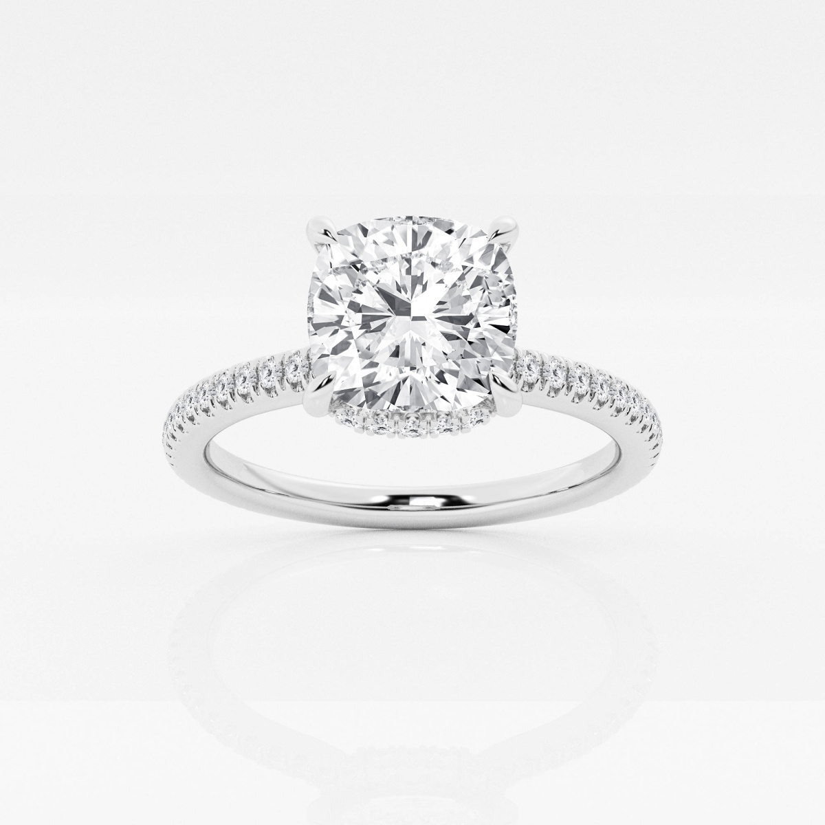 Solitario oro bianco Diamante taglio cuscino ct 1.20 certificato GIA colore G Vs2 excellent