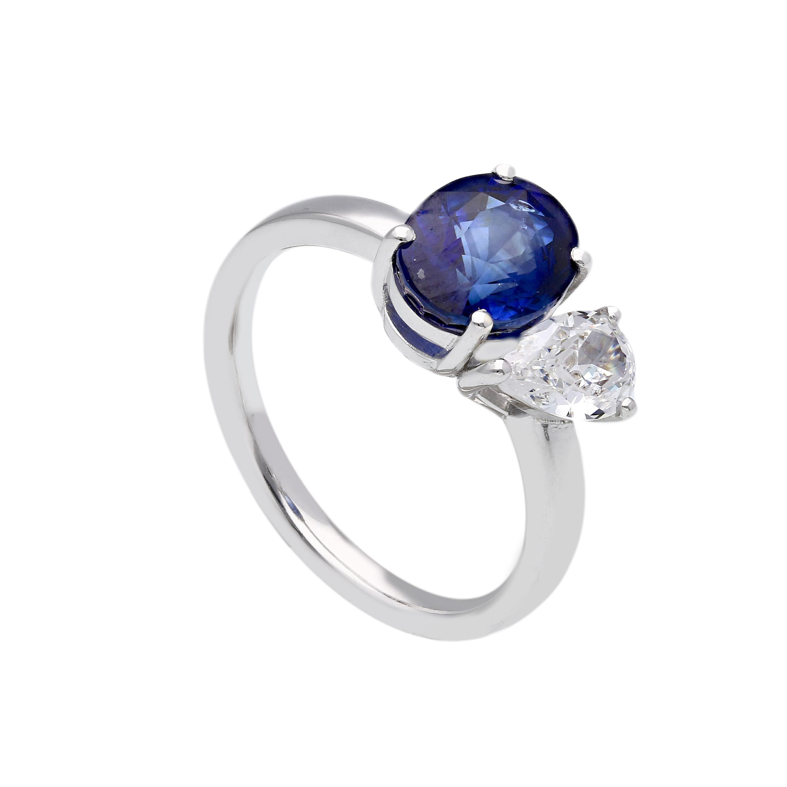 Anello zaffiro certificato