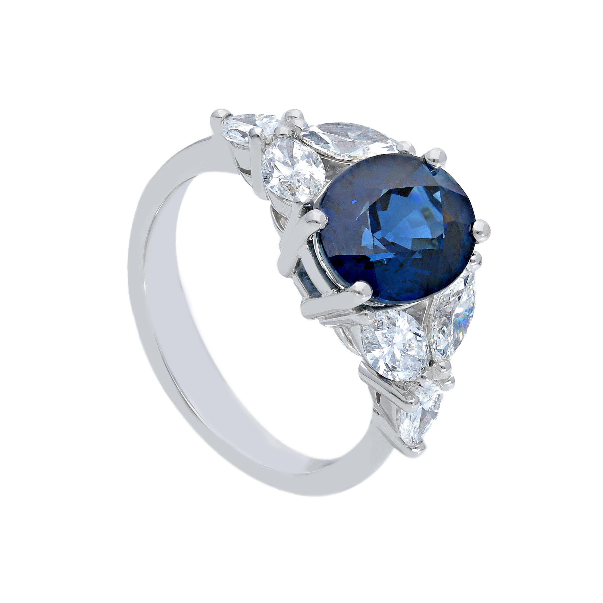 Anello zaffiro certificato