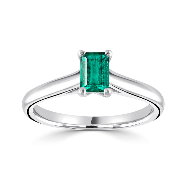 Anello smeraldo naturale Colombia certificato