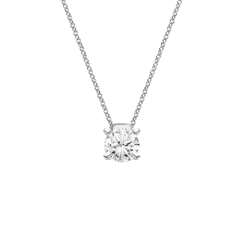 Girocollo "Luce Celestiale" con Diamante Naturale - Oro Bianco 18 Kt