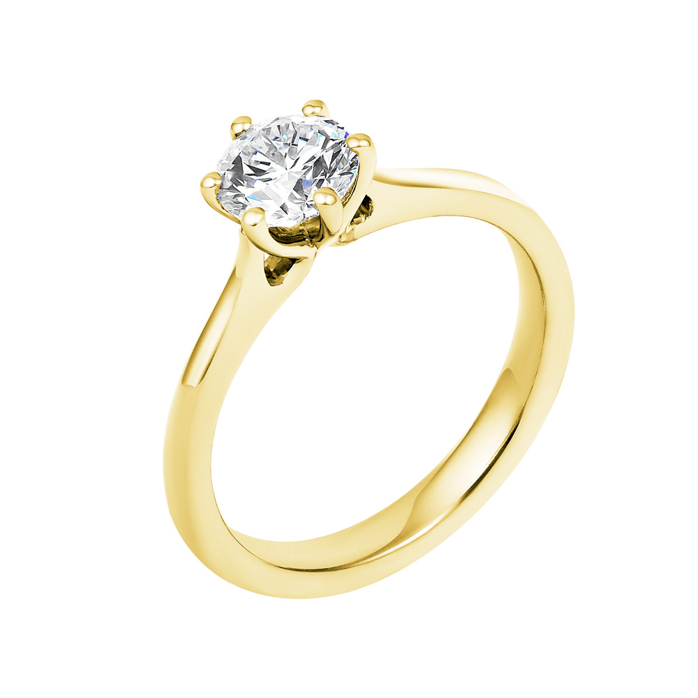 Solitario in oro giallo deals