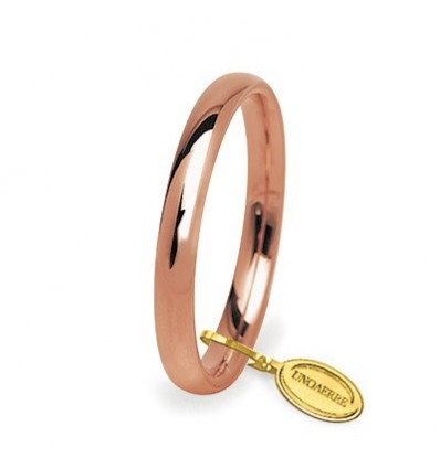 UNOAERRE FEDE COMODA 3 MM. ORO ROSA. MIS 10 D Arrigo Diamanti Roma