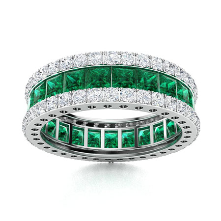 Luxury jewellery - fascia smeraldi naturali e diamanti