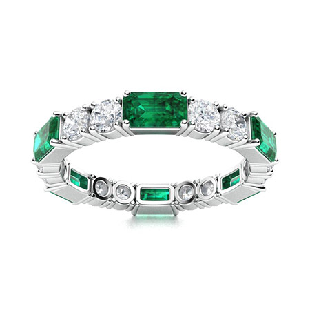 Luxury jewellery - fascia smeraldi naturali e diamanti